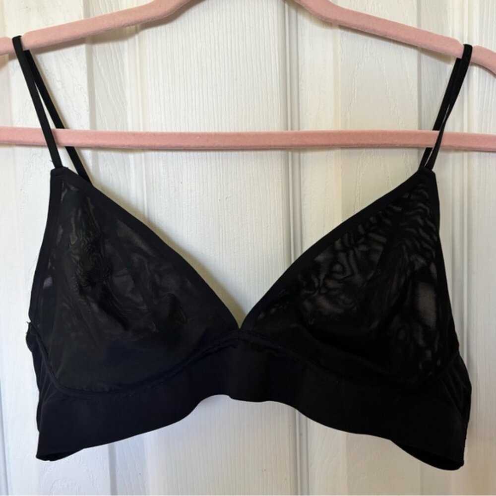Aeropostale Large Black Mesh Bralette